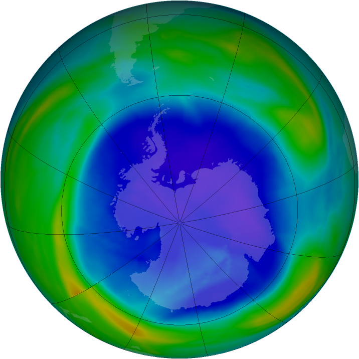 Antarctic ozone map for 08 September 2006